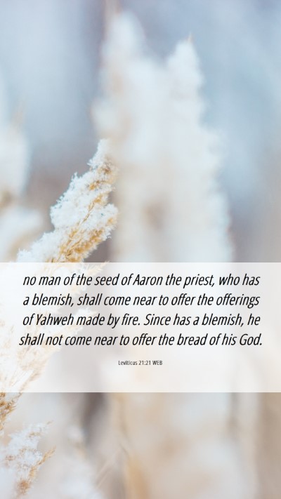 Picture 06 - Leviticus 21:21 WEB Mobile Phone Wallpaper - no man of the seed of Aaron the priest, who has a - Mobile Bible Verse Wallpaper