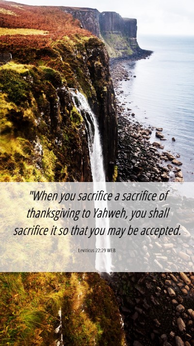 Picture 06 - Leviticus 22:29 WEB Mobile Phone Wallpaper - 