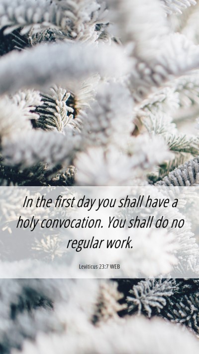 Picture 06 - Leviticus 23:7 WEB Mobile Phone Wallpaper - In the first day you shall have a holy - Mobile Bible Verse Wallpaper