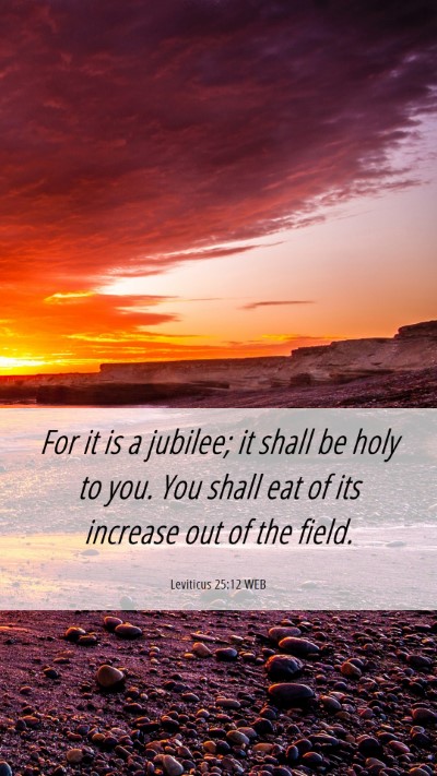 Picture 06 - Leviticus 25:12 WEB Mobile Phone Wallpaper - For it is a jubilee; it shall be holy to you. You - Mobile Bible Verse Wallpaper