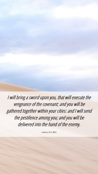 Picture 06 - Leviticus 26:25 WEB Mobile Phone Wallpaper - I will bring a sword upon you, that will execute - Mobile Bible Verse Wallpaper