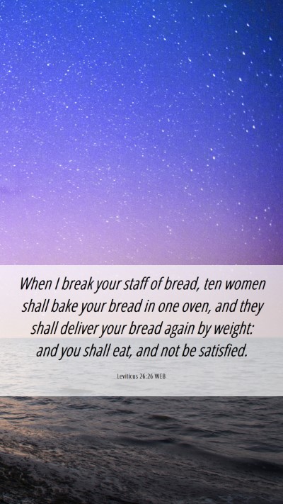 Picture 06 - Leviticus 26:26 WEB Mobile Phone Wallpaper - When I break your staff of bread, ten women shall - Mobile Bible Verse Wallpaper