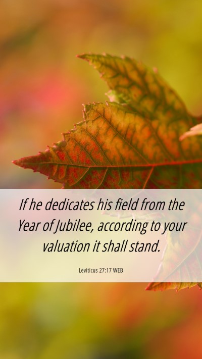 Picture 06 - Leviticus 27:17 WEB Mobile Phone Wallpaper - If he dedicates his field from the Year of - Mobile Bible Verse Wallpaper