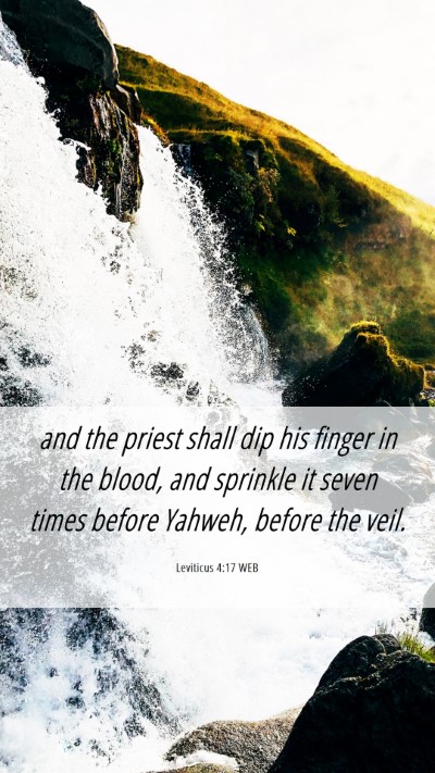 Picture 06 - Leviticus 4:17 WEB Mobile Phone Wallpaper - and the priest shall dip his finger in the blood, - Mobile Bible Verse Wallpaper