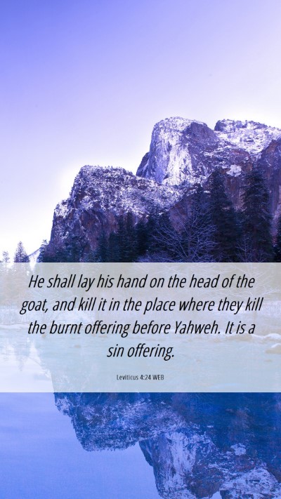 Picture 06 - Leviticus 4:24 WEB Mobile Phone Wallpaper - He shall lay his hand on the head of the goat, - Mobile Bible Verse Wallpaper