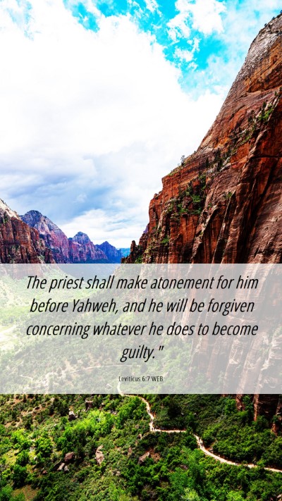 Picture 06 - Leviticus 6:7 WEB Mobile Phone Wallpaper - The priest shall make atonement for him before - Mobile Bible Verse Wallpaper