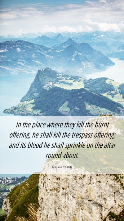 Picture 06 - Leviticus 7:2 WEB Mobile Phone Wallpaper - In the place where they kill the burnt offering, - Mobile Bible Verse Wallpaper
