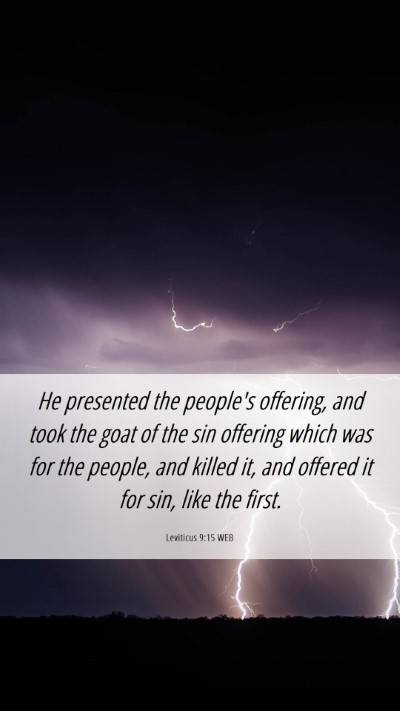 Picture 06 - Leviticus 9:15 WEB Mobile Phone Wallpaper - He presented the people's offering, and took the - Mobile Bible Verse Wallpaper