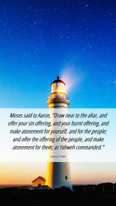 Picture 06 - Leviticus 9:7 WEB Mobile Phone Wallpaper - Moses said to Aaron, 