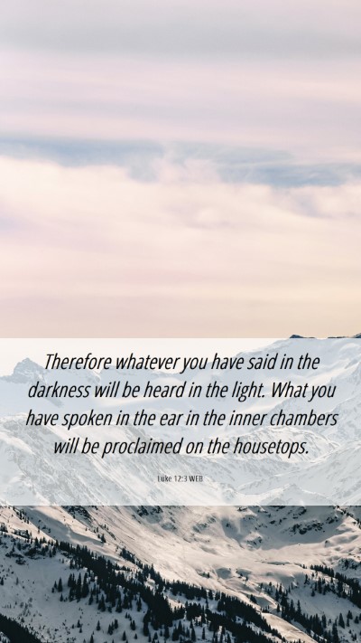 Picture 06 - Luke 12:3 WEB Mobile Phone Wallpaper - Therefore whatever you have said in the darkness - Mobile Bible Verse Wallpaper