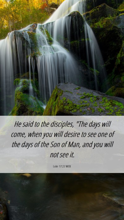 Picture 06 - Luke 17:22 WEB Mobile Phone Wallpaper - He said to the disciples, 