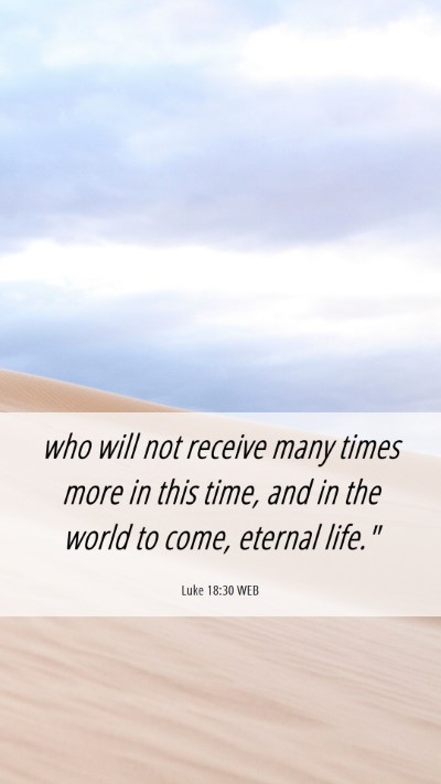 Picture 06 - Luke 18:30 WEB Mobile Phone Wallpaper - who will not receive many times more in this - Mobile Bible Verse Wallpaper