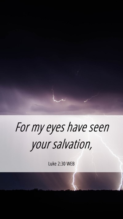 Picture 06 - Luke 2:30 WEB Mobile Phone Wallpaper - For my eyes have seen your - Mobile Bible Verse Wallpaper