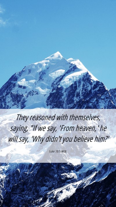 Picture 06 - Luke 20:5 WEB Mobile Phone Wallpaper - They reasoned with themselves, saying, 