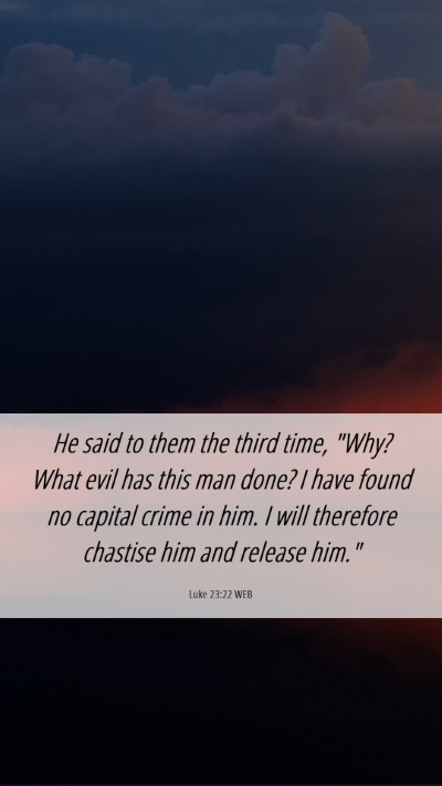Picture 06 - Luke 23:22 WEB Mobile Phone Wallpaper - He said to them the third time, 
