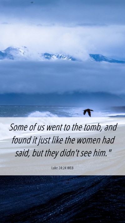Picture 06 - Luke 24:24 WEB Mobile Phone Wallpaper - Some of us went to the tomb, and found it just - Mobile Bible Verse Wallpaper