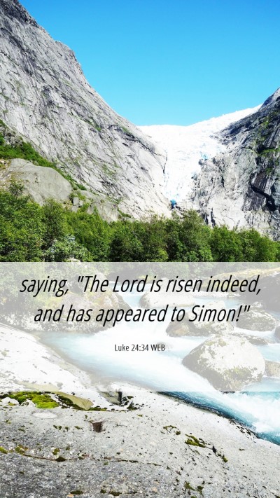 Picture 06 - Luke 24:34 WEB Mobile Phone Wallpaper - saying, 