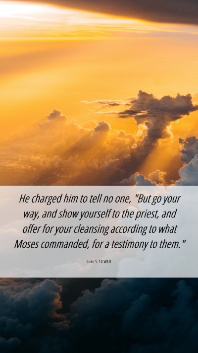Picture 06 - Luke 5:14 WEB Mobile Phone Wallpaper - He charged him to tell no one, 