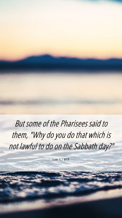 Picture 06 - Luke 6:2 WEB Mobile Phone Wallpaper - But some of the Pharisees said to them, 
