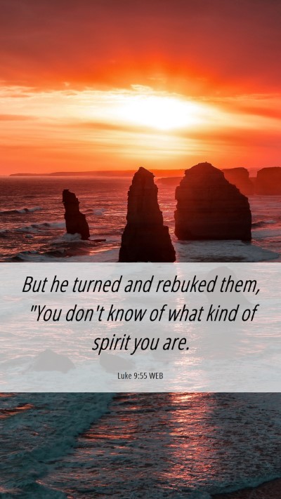 Picture 06 - Luke 9:55 WEB Mobile Phone Wallpaper - But he turned and rebuked them, 