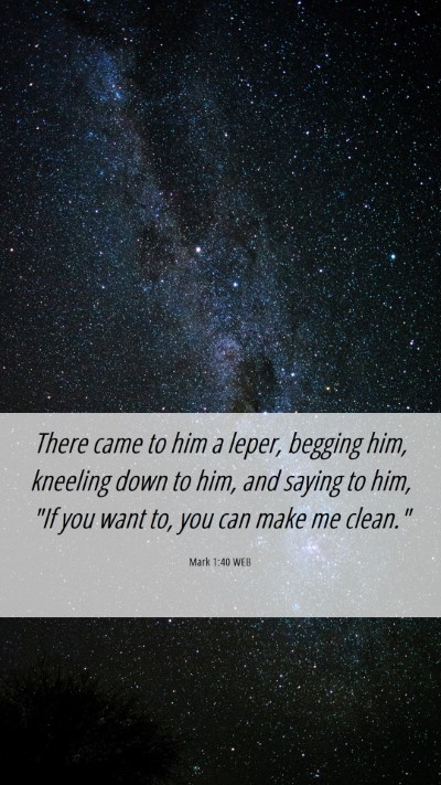Picture 06 - Mark 1:40 WEB Mobile Phone Wallpaper - There came to him a leper, begging him, kneeling - Mobile Bible Verse Wallpaper