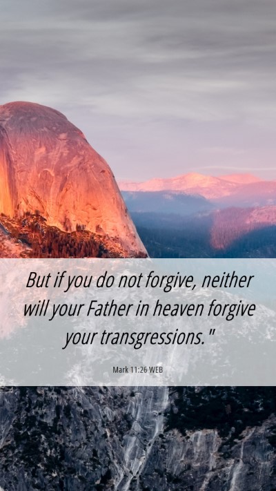 Picture 06 - Mark 11:26 WEB Mobile Phone Wallpaper - But if you do not forgive, neither will your - Mobile Bible Verse Wallpaper