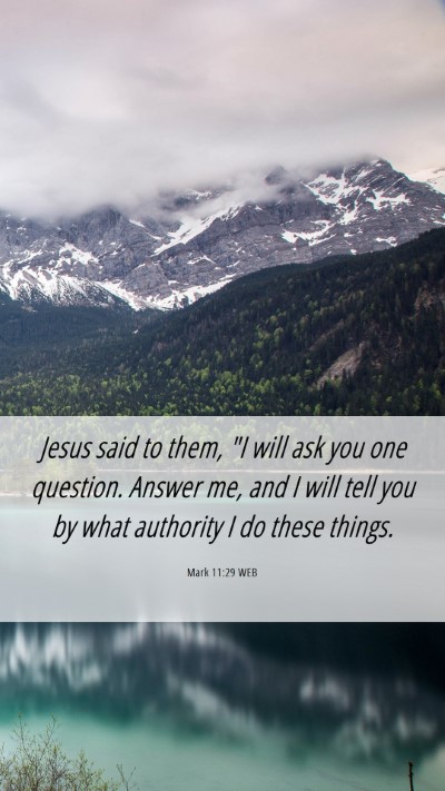 Picture 06 - Mark 11:29 WEB Mobile Phone Wallpaper - Jesus said to them, 