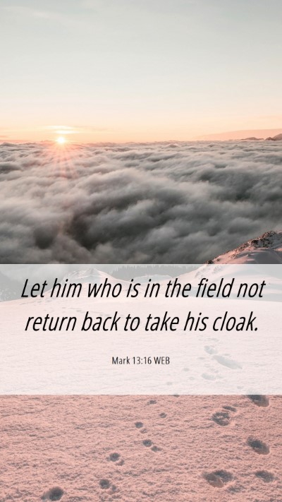 Picture 06 - Mark 13:16 WEB Mobile Phone Wallpaper - Let him who is in the field not return back to - Mobile Bible Verse Wallpaper