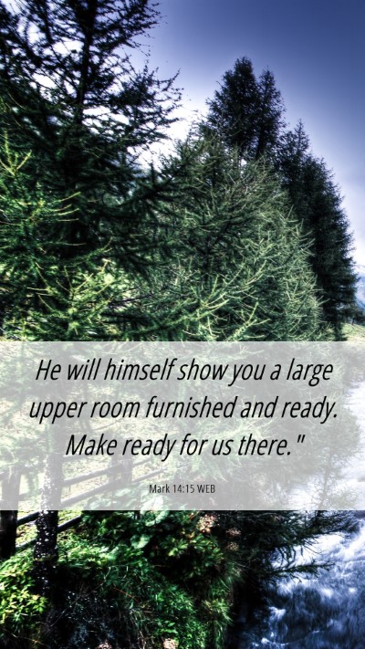 Picture 06 - Mark 14:15 WEB Mobile Phone Wallpaper - He will himself show you a large upper room - Mobile Bible Verse Wallpaper