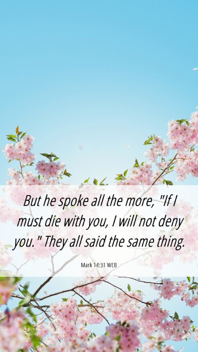 Picture 06 - Mark 14:31 WEB Mobile Phone Wallpaper - But he spoke all the more, 