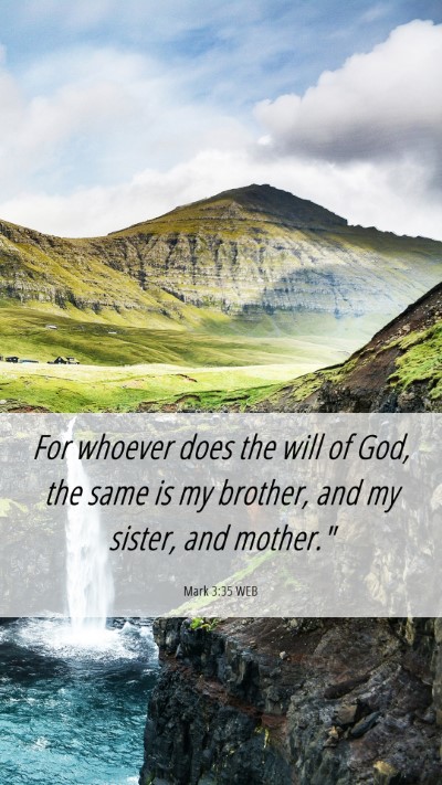 Picture 06 - Mark 3:35 WEB Mobile Phone Wallpaper - For whoever does the will of God, the same is my - Mobile Bible Verse Wallpaper