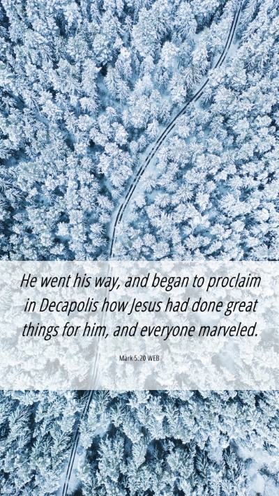 Picture 06 - Mark 5:20 WEB Mobile Phone Wallpaper - He went his way, and began to proclaim in - Mobile Bible Verse Wallpaper