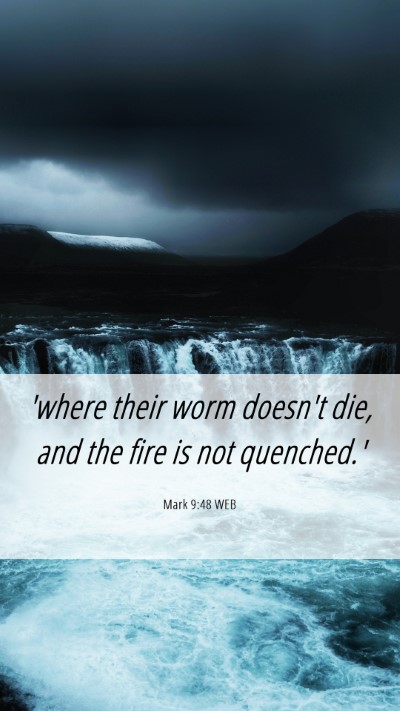 Picture 06 - Mark 9:48 WEB Mobile Phone Wallpaper - 'where their worm doesn't die, and the fire is - Mobile Bible Verse Wallpaper