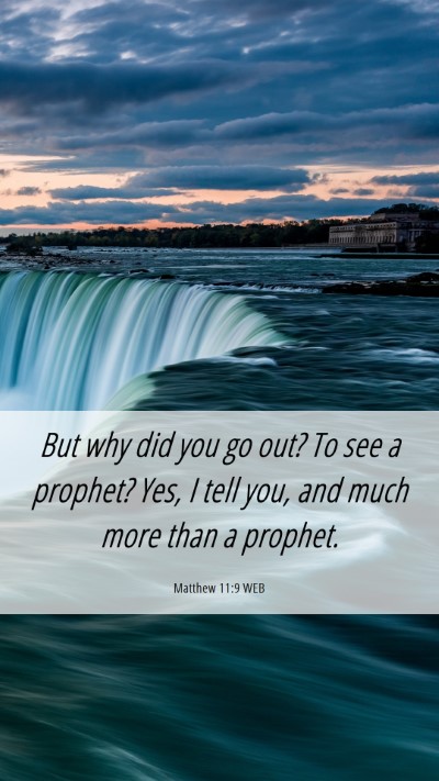 Picture 06 - Matthew 11:9 WEB Mobile Phone Wallpaper - But why did you go out? To see a prophet? Yes, I - Mobile Bible Verse Wallpaper