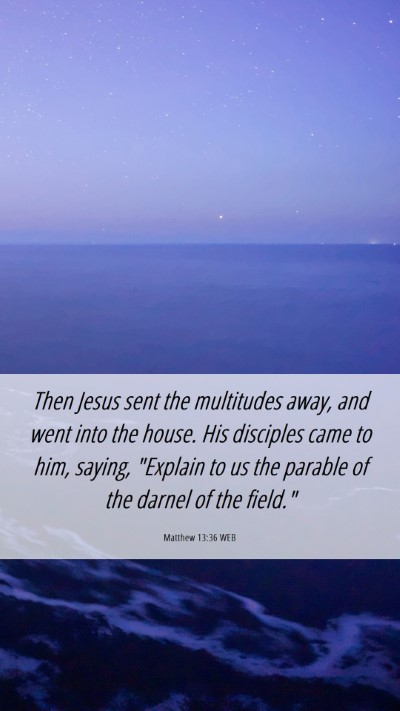 Picture 06 - Matthew 13:36 WEB Mobile Phone Wallpaper - Then Jesus sent the multitudes away, and went - Mobile Bible Verse Wallpaper