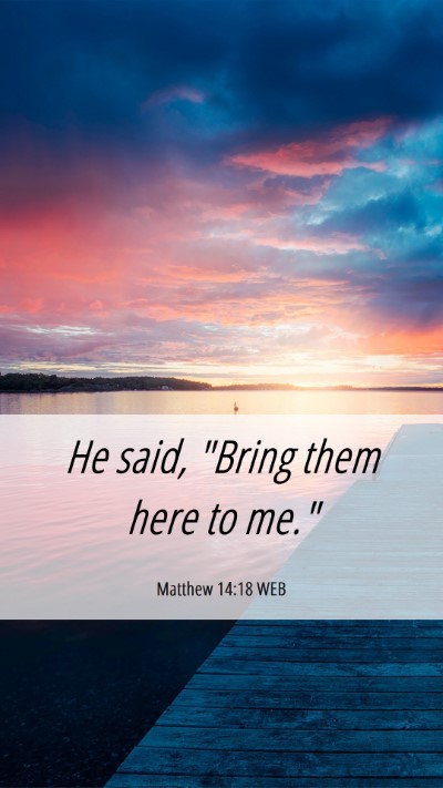 Picture 06 - Matthew 14:18 WEB Mobile Phone Wallpaper - He said, 
