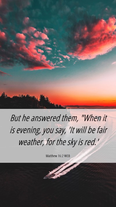 Picture 06 - Matthew 16:2 WEB Mobile Phone Wallpaper - But he answered them, 