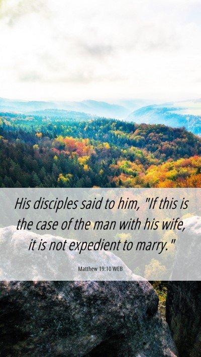 Picture 06 - Matthew 19:10 WEB Mobile Phone Wallpaper - His disciples said to him, 