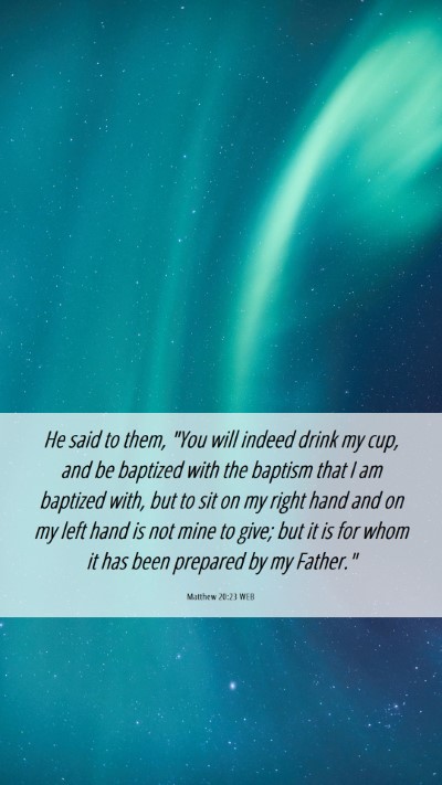 Picture 06 - Matthew 20:23 WEB Mobile Phone Wallpaper - He said to them, 