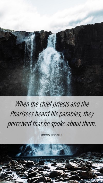 Picture 06 - Matthew 21:45 WEB Mobile Phone Wallpaper - When the chief priests and the Pharisees heard - Mobile Bible Verse Wallpaper