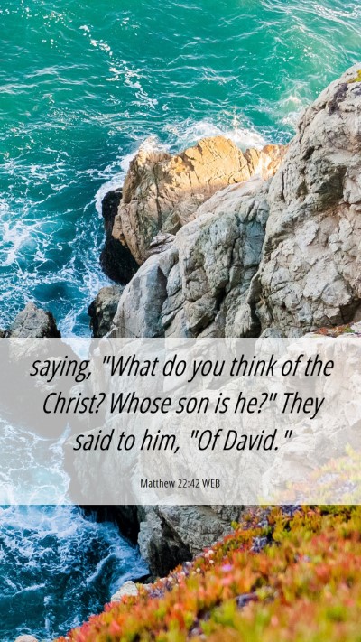 Picture 06 - Matthew 22:42 WEB Mobile Phone Wallpaper - saying, 