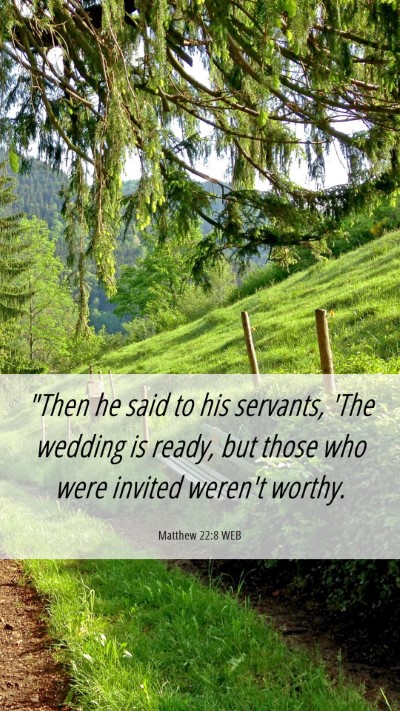 Picture 06 - Matthew 22:8 WEB Mobile Phone Wallpaper - 
