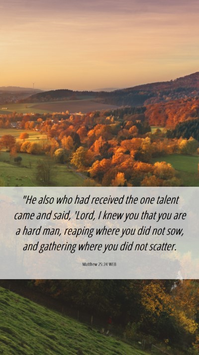Picture 06 - Matthew 25:24 WEB Mobile Phone Wallpaper - 