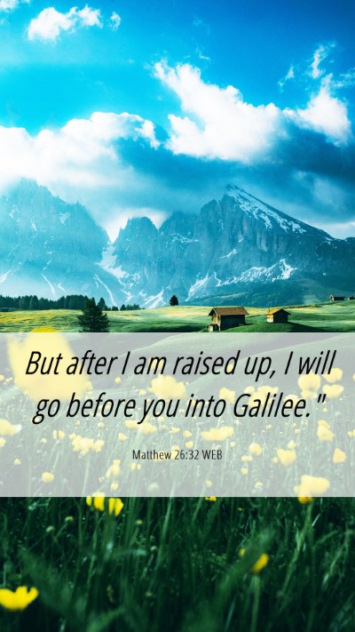 Picture 06 - Matthew 26:32 WEB Mobile Phone Wallpaper - But after I am raised up, I will go before you - Mobile Bible Verse Wallpaper