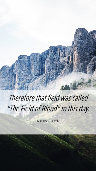 Picture 06 - Matthew 27:8 WEB Mobile Phone Wallpaper - Therefore that field was called 