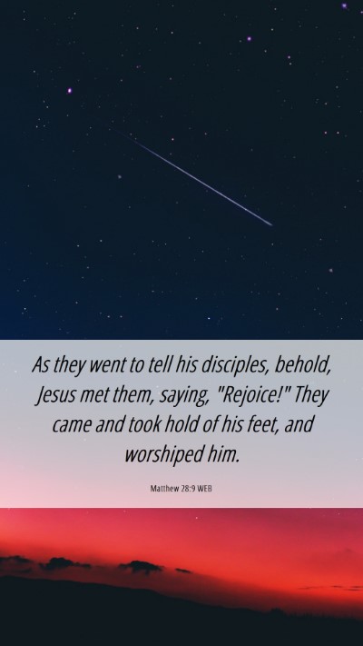 Picture 06 - Matthew 28:9 WEB Mobile Phone Wallpaper - As they went to tell his disciples, behold, Jesus - Mobile Bible Verse Wallpaper