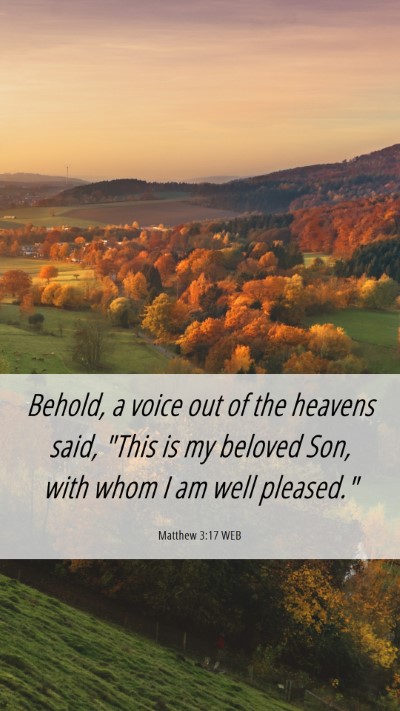 Picture 06 - Matthew 3:17 WEB Mobile Phone Wallpaper - Behold, a voice out of the heavens said, 