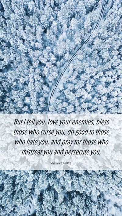 Picture 06 - Matthew 5:44 WEB Mobile Phone Wallpaper - But I tell you, love your enemies, bless those - Mobile Bible Verse Wallpaper