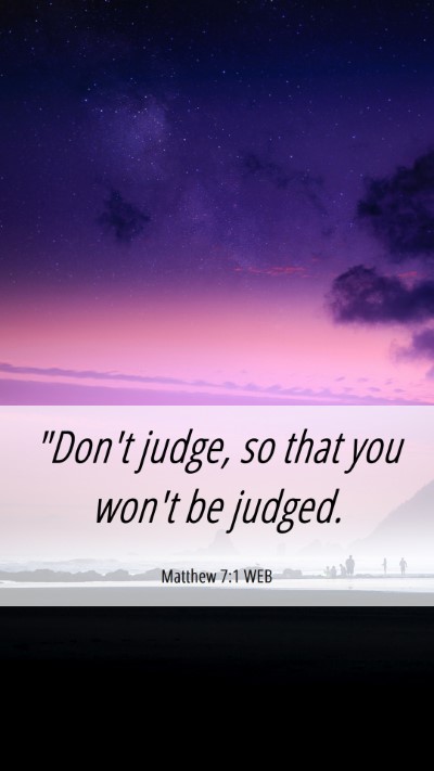Picture 06 - Matthew 7:1 WEB Mobile Phone Wallpaper - 