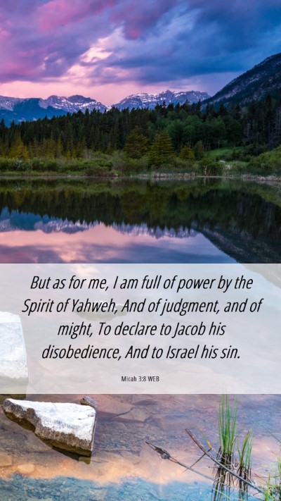 Picture 06 - Micah 3:8 WEB Mobile Phone Wallpaper - But as for me, I am full of power by the Spirit - Mobile Bible Verse Wallpaper